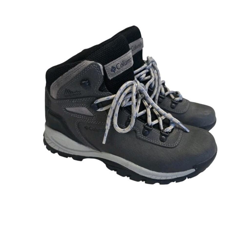Columbia Newton Ridge Plus Waterproof Hiking Boots Women's Size 7.5 Gray Black